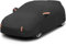 WAWOFUN Telo Copriauto per Auto Impermeabile, Antipolvere, Protezione UV, Telo Copriauto con Cerniera e Fodera in Cotone, Copertura Completa per Garage per Berlina da 420 a 450 cm Nero