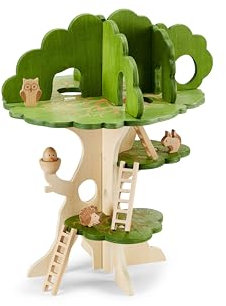 tickit 74059 Woodland Trail Tree House - Wooden Treehouse - Playhouse - Small World Play, Brown