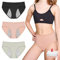 AUYAO Perioden Unterwäsche Mädchen 3Pcs Periodenslip Periodenunterschwäsche Snuggs 25ML Menstruationsunterwäsche Nur Die Periodenunterwäsche Set Unterhosen Menstruation Teenager (M-Schwarz/Rosa/Grau)