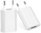 Chargeur USB 2-Pack Alimentation USB Connecteur de charge 5V-1A Adaptateur universel Prise de courant Adaptateur secteur Connecteur de charge avec Xiaomi,iPhone,Samsung,Huawei,téléphone portable-blanc