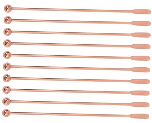 TOYANDONA Cuillères à Cocktail 10 Pcs Surface Lisse en Acier Inoxydable Agitateur Multifonctionnel pour Bars Professionnels et Bars Familiaux