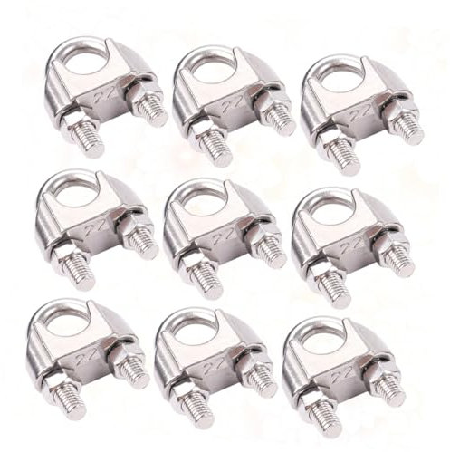 GLEAVI 10piezas Sujetador De Cable Inoxidable Abrazaderas De Forma u Resistente y Duradero