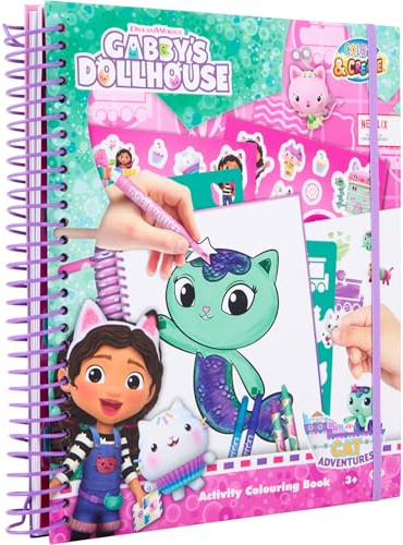 Gabby’s Dollhouse – Color & Create – Målarbok med schabloner – Kreativt set för barn (GD24356)