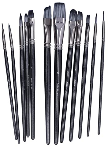 PENNELLO IN NYLON ELASTICITÀ CIRCOLARE BUON ASSORBIMENTO D'ACQUA PORTAPENNE IN LEGNO ARTICOLI PER PRINCIPIANTI PROFESSIONISTI
