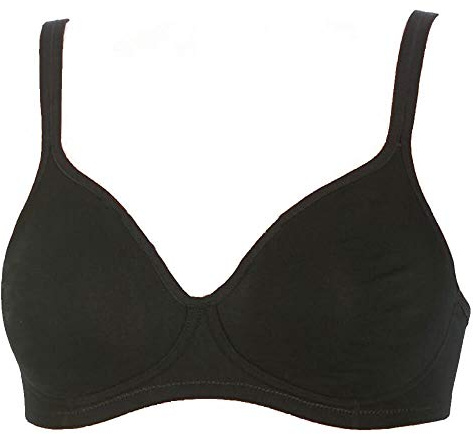 GIOS Reggiseno in Cotone Elasticizzato Senza Ferretto Art. Cannella - 5, Nero