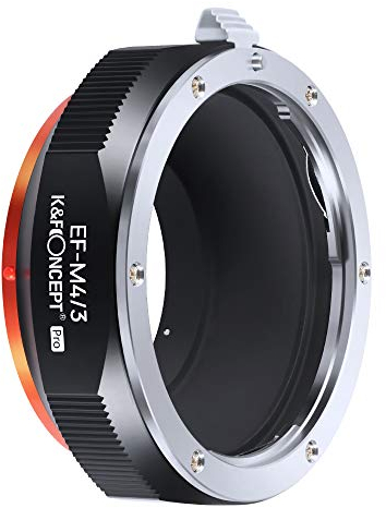 K&F CONCEPT Updated EOS to M4/3 Adapter, Manual Lens Mount Adapter Compatible with Canon EF EF-S Mount Lens to Micro Four Thirds MFT M43 Mount Cameras, Compatible with Olympus Panasonic Lumix Cameras