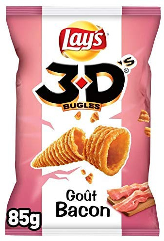 LAY'S – Bacon 3D'S, 85 g, 2 unidades