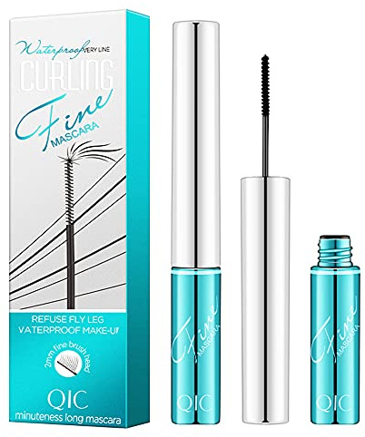 Waterproof Mascara for Fine Short Eyelash, Washable Voluminous Eyelash Mascara Intense Lengthening for Women, Black (0.1 fl. Oz)