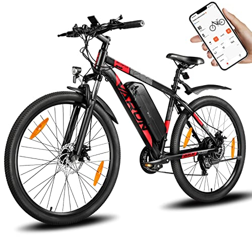 VARUN E Bike, 27.5 E-Bike Herren Damen mit 48V 13Ah(624Wh) Akku, Reichweite 100KM, 250W Motor, E-Mountainbike mit APP-Kontrolle, USB-Aufladung, 21-Gang, LCD-Display, Elektrofahrrad für Erwachsene