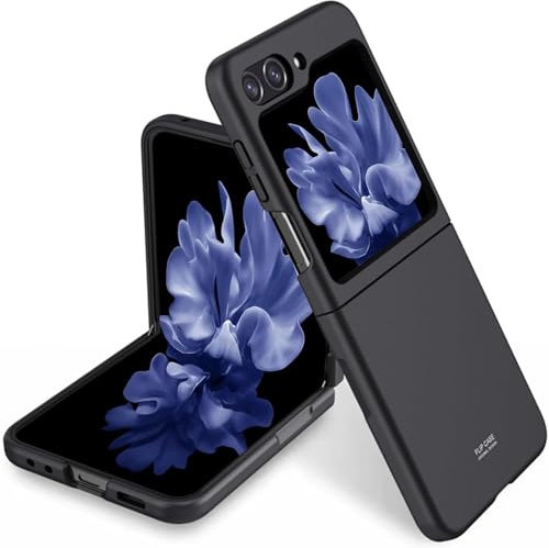 SEIAIYG Cover per Samsung Galaxy Z Flip 5, Ultra Sottile Rigida PC Custodia, Opaca Finitura, Anti Graffio, Case per Samsung Z Flip 5 5G (Nero)