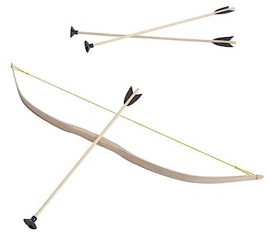 Jamso Design Holzbogen 1 m inkl. 3 Pfeile Ritter Indianer Kinderbogen Bogenschießen