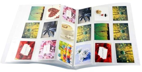 MAGICLULU 288hojas Álbum De Fotos Vertical De Compartimentos Álbum De Inserción Transparente y Mate Libro De Almacenamiento Para Boletos De Tren Capacidad Para Páginas y Fotos Para