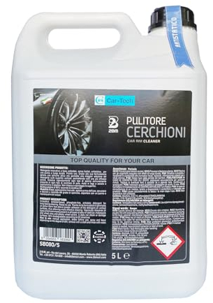 Pulisci Cerchioni Auto Car-Tech 2BM | Detergente e Sgrassante, Elimina Sporco e Residui Ferrosi da Cerchi in Lega/Acciaio e Carrozzeria | Pulitore Cerchioni Car Rim Cleaner Tanica 5 l