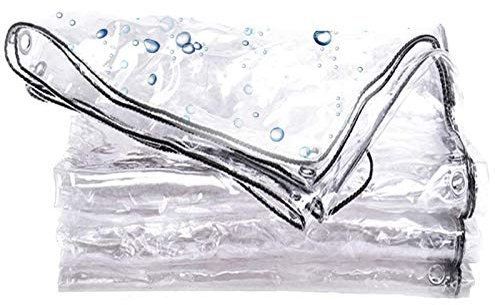 LXLDY Terrassen Windschutz Transparent Hohe Lichtdurchlässigkeit Regenschutz Abdeckplane PVC-Plane Benutzt für Garten, Zelt, Balkon, 0,3 Mm, 14 Spezifikationen (2.4x4m)
