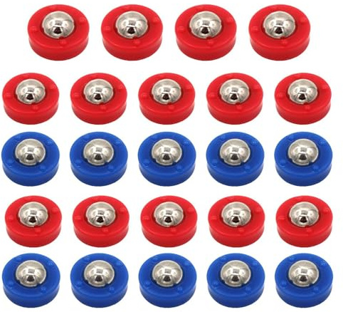 YRTUOP Pequeños discos de tejo,Pucks de tejo | 24 accesorios para rizar tejo,Discos de juegos de tejo para interiores, cuentas deslizantes de escritorio, juego de rodillos para equipos de mesa para el