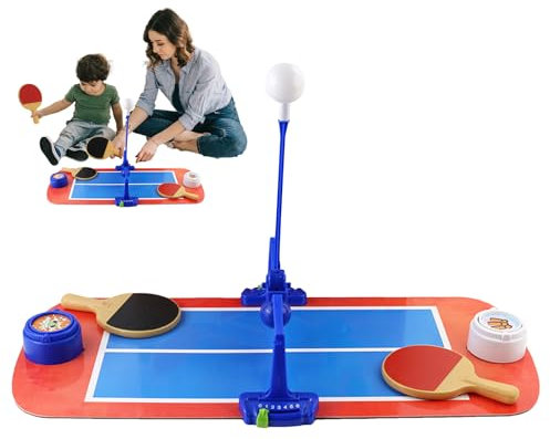 Set da ping pong portatile – Set da gioco da ping pong portatile per la casa, i viaggi e la scuola, divertente genitore-bambino, giocattolo di interazione per la casa, la scuola, il viaggio, il tempo