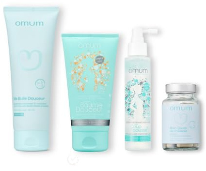 OMUM - Mon Rituel Capillaire Naturel - Coffret soins cheveux renfort & anti-chute - Soins + Complément alimentaire - Fortifie et accelère la pousse - Vegan & Naturel