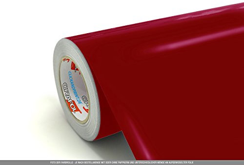 CLICKANDPRINT 3 m självhäftande folie, 63 cm bred, karminröd » pysselfolie/kreativ folie/hobbyfolie
