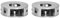 NewlineNY Stainless Steel Coffee Tea Warmers, Dual 6 Inches Circular Herb Tea Light Candle Dish Warmer Set (Candle not included)