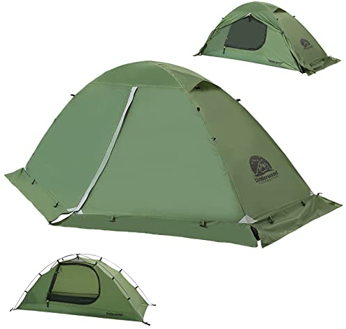 1-Person Camping Zelt - 4 Saison Wasserdicht 1 Mann Zelt mit Kleines Packmaß, Ultraleicht 1 Personen Zelt den Winter, Einfach Aufbau Zelt zum Outdoor, Wandern, Trekking von Underwood Aggregator