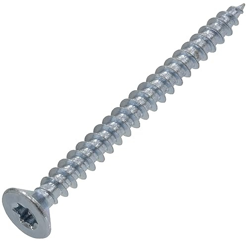 Aerzetix – C68226 set med 100 självgängande träskruvar med försänkt huvud Ø 3,5 x 40 mm med stjärnprägling TX – av galvaniserat stål