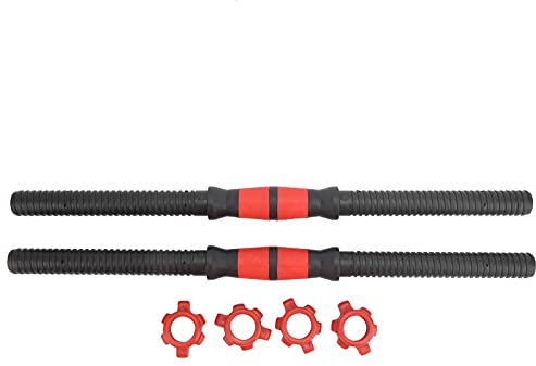 Hantelstangen, 4 Stück 50cm Universal Hanteln Hantel Stangen Gummigriffe Trainingshanteln Gewichtheben Hantel-Verbindungsstange Kurzhantelstange Hantelstangen Für Fitnessstudio Übungen Fitness