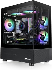 Thermaltake View 170 TG ARGB Black Micro-ATX Case; 3x120mm ARGB Fans Included; Supports Up to 280mm Radiator; Front & Side Dual Tempered Glass Panel; CA-1Z4-00M1WN-00; 3 Year Warranty