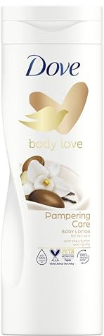 Dove Body Love Pampering Care crema idratante con burro di karité e vaniglia Lozione Corpo per la pelle secca 400 ml 3 unità