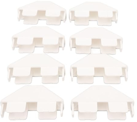 8 White Picket Fence Cap, Windproof Rainproof Decorative PVC Pocket Rail End with Easy Installation, Extra Protection, and Durability for Outdoor Garden, Versatile and