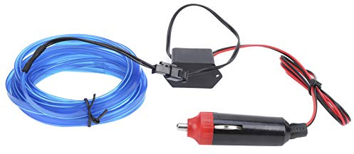 Tira Automática de Iluminación Interior del Coche de 3 Metros LED con Encendedor de Cigarros, Buen Brillo, Ahorro de Energía (Blue)