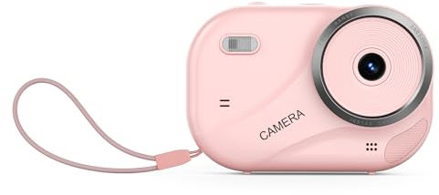 Digital Camera- 2K Autofocus Compact Camera with 2.4 Screen, Portable Mini Small Photo Camera with 64GB TF Card for Photography, 16X Zoom Vlogging Selfie Camera for Kids & Beginners& Teens (Pink)