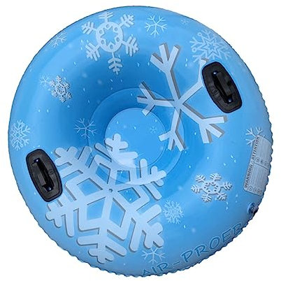 Yardwe 1 Stück aufblasbarer Skiring Schnee Skifahren Snow Tube aufblasbarer Schlitten snowtubes aufblasbarer Skischlauch für den Außenbereich PVC aufblasbarer Skischlauch Blue