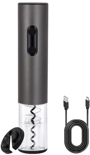 Electric Wine Opener,Rechargeable Automatic Wine Corkscrew with Foil Cutter, Type-C Charging Wine Openers With LED Light For Wine Lovers Gift Christmas Home Bar Party