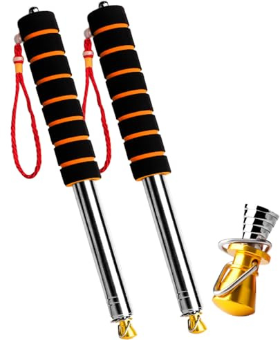 2 Pezzi Asta Bandiera Telescopica,Asta Porta Bandiera Telescopica,Asta della Bandiera Acciaio Inox,Asta Telescopica per Bandiera,2 metri,per Viaggi,Gite,Insegnanti,per Guida Turistica in Campeggio