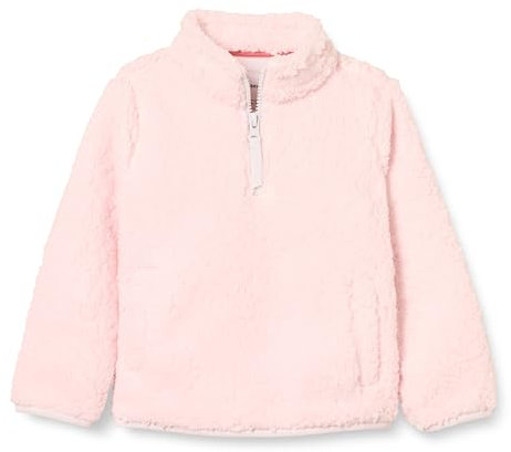 Amazon Essentials Giacca con Cerniera Corta in Pile Sherpa Bambine e Ragazze, Rosa Chiaro, 2 Anni
