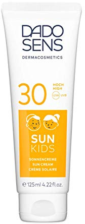 DADO SENS SUN KIDS SONNENCREME SPF 30 125ml - Dermatologisch Entwickelter Sonnenschutz Speziell für die Sensible und Allergiegefährdeter Kinderhaut