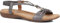 Pavers Ladies Sandals - Wider D/E Fit Summer Sandals with Four Leaf Clover Design & Stretch Fit Ankle Strap - Casual Footwear for Women - Size 4/37 Pewter