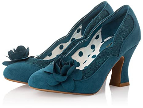 Ruby Shoo Women's Petrol Chrissie Mid Heel Court Shoes UK 6