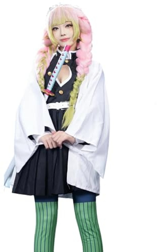 CR ROLECOS Uzui Tenge Disfraz de Cosplay para Mujeres - Kimono de Cosplay del Anime Kimetsu no Yaiba Zenitsu Agatsuma - Halloween, XXL