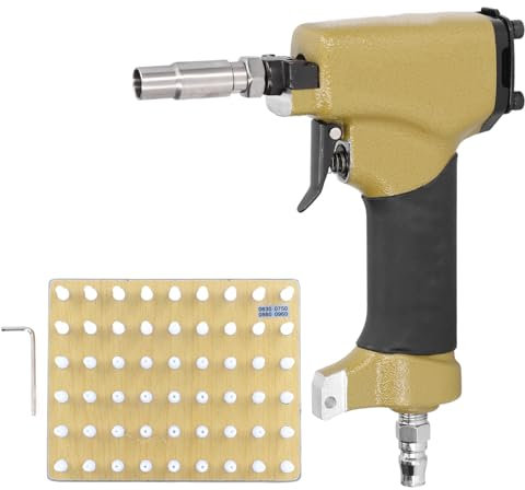 FTVOGUE Pistola NeumáTica de Chinchetas, Clavadora Decorativa de Potencia de Aire, Herramienta de Pistola de Pasadores de Acabado de Ajuste, 4‑7 Kgf/Cm³ para Sujetar Cubiertas de Tela y Cuero 0960