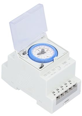 Minuterie Mécanique, Interrupteur Horaire électrique Robuste, Rail DIN, Petite Taille, Convient aux Chauffe-Eau