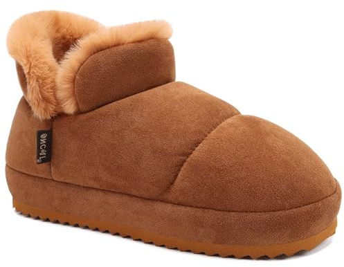 ONCAI Zapatillas de Mujer Zapatillas de Casa para Mujer Botas Slipper para Mujer Mujer Botas de Invierno Difusa Cálida Botín Interior Exterior Talla 35-42