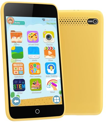 Cellulare per Bambini, Telefono Giocattolo per Bambini 3 4 5 6 7 8 9 10 11 12 Anni, 3.97 Smartphone Bambinia con Funzione di Controllo Parentale, Giochi, Telecamera, Musicale, Regalo per Bambine