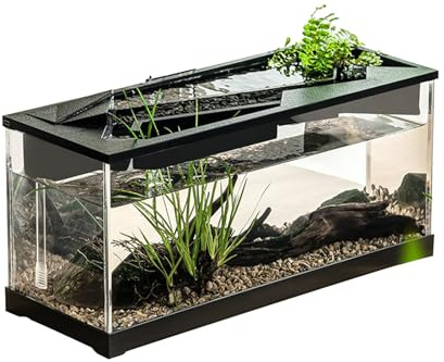 Acquario da tavolo – Acquario idroponico in acrilico con filtro integrato e di ciclo 'acqua, acquario tartaruga per decorazione domestica, scrivania da ufficio, dormitorio, tavolo