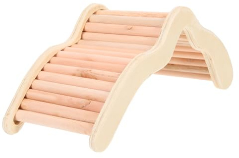 SHINEOFI Pont Bois pour Hamster Échelle Décorative pour Cage Escalade pour Petits Rongeurs Favorise Exercice et Enrichissement des Hamsters Nains et Gerbilles