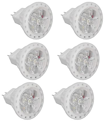 Haofy Bombilla LED MR11 4W 360LM Base GU4 Regulable con Haz de 120 Grados para Pasarela, Jardín, Paisaje, Patio Al Aire Libre, Iluminación de Habitaciones Interiores (Iluminación blanca)