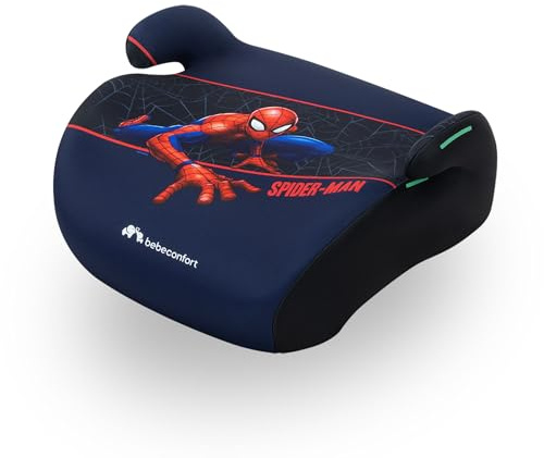 Bebeconfort Marvel Manga i-Safe, Rialzo Auto per Bambini 6–12 Anni, 128–150 cm, Alzatina Auto, Seggiolino Spiderman, Leggero, Installazione Con Cintura, Imbottitura Morbida, Authentic Spiderman