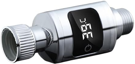 Badtermometer: duschtemperaturmätare, LED-digital display vattenövervakare, 1/2 tum omedelbar läs-rörtermometer, mätarsensor för, par