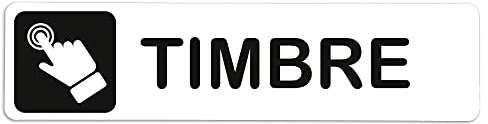Becral® - Adhesivo de Vinilo TIMBRE | Pegatina puerta de VINILO | Señal informativa | Cartel Puerta 200x50mm (2)