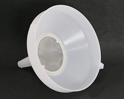 lilawelt24 25 cm Kunststoff-Trichter mit Sieb Einfülltrichter Fülltrichter, Abfülltrichter lebensmittelecht Weinballon